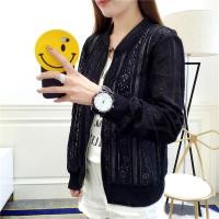 ราคา New 2023 Summer Long Sleeve Lace Shirt Beach Sun Protection Clothing Womens Hollow out Short Slim Fit Zipper Baseball Uniform Jacket (20900157449)