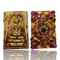 ราคา AD015 ส่งตรงปก พระสมเด็จพิมพ์ใหญ่เนื้อแตกลายงา หลังบ่วงพญานาค ประดับพลอยเม็ดพระธาตุ ลงรักปิดทอง กรุวังหน้า (21360900807)