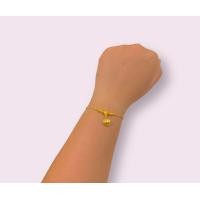 ราคา สร้อยข้อมือ ลายกระดูกงู จี้หัวใจ1 สลึ่ง หุ้มทอง100 (20566848847)