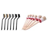 ราคา Detailing Brush Set 12 Packs Master Detailing Brush for Cleaning Wheels Air Vent Engines Interior Exterior Trim Leather Air Conditioner Car Motorcycle (19457991757)