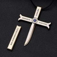 ราคา One Piece Necklace Mihawk Hawkeye Seven Weapons Cross Knife Pendant Anime Male Student Free Engraving Same Style SSY (20672362979)