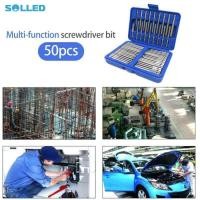 ราคา 50 PCs Screwdriver Bits Set Multi functional Screwdriver Professional Multi 1 4 Screwdriver Bits Allen Hex Pz2 Ph2 Torx Bit CR V Screwdriver Bit (21178691697)
