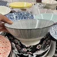ราคา ถ้วยเซรามิค ชามเซรามิค ถ้วยราเมง ชามราเมง ceramic bowl ลวดลายสวยงามคมชัด เซรามิกเกรดเอ ถ้วยเข้าไมโครเวฟได้ (21324394924)