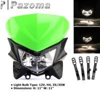 ราคา ไฟหน้ารถมอเตอร์ไซค์หลอดไฟหน้ารถ LED วิบากสีเขียวหลอดไฟหน้าจักรยานวิบากสากลสำหรับคาวาซากิ KX KLX 650 450 300 150 250 (20710391873)
