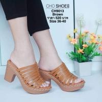 ราคา รองเท้าส้นสูงเสริมหน้า งานสวมสายแฟชั่น นิ่ม ใส่สบาย รุ่น 9013 (19385752790)