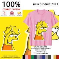 ราคา เสื้อยืดลายการ์ตูน Simpsons สําหรับผู้ชายและผู้หญิง หลายไซส์ S 5XL (20909775716)