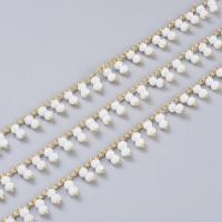 ราคา 1m 3 28 Feet Golden Brass Enamel Link Chain Long Lasting Plated Unwelded Flower Colorful 9x6x1mm (19885608786)