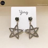 ราคา ต่างหูเพชรรูปดาว สไตล์แอนทีค ก้านเงินแท้ (20044390124)