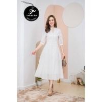 ราคา ส่งฟรี SALE เดรสดำออกงาน S 6XL Maxi Dress เดรสดำแขนศอกผ้าฉลุลาย งานป้าย Tarm Ha เดรสดำลูกไม้ เดรสลูกไม้ดำ (17335243213)