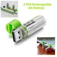 ราคา ถ่านชาร์จ 2A แบบมีหัวชาร์จ USB AA USB Rechargeable Batteries 1450mAh ช้ได้กับอุปกรณ์ทุกชนิด เช่น รีโมท ของเล่น นาฬิกา (21101125145)
