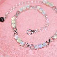 ราคา Rosenmarry ข้อมือพลอยโอปอลแท้ พลอยดิบ ตัวเรือนเงินแท้925 พลอยแท้เสริมดวง ของขวัญ ข้อมือพลอยแท้ RB032 (20281470653)