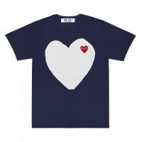 ราคา เสื้อยืดผ้าฝ้าย 100 เสื้อยืดแขนสั้นสีกรม Play COMME des GARCONS S 5XL (19923534438)
