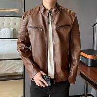 ราคา เสื้อโค้ทผู้ชาย แจ็คเก็ตหนังแท้อบอุ่น เสื้อหนังผู้ชาย เสื้อแจ็คเก็ตหนังส เสื้อแจ็กเก็ตหนังลําลอง ทรงหลวม เสื้อแจ็กเก็ตหนังลําลอง (20636587885)