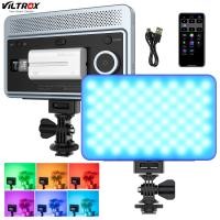 ราคา VILTROX ไฟสไปรต์15C RGB ไฟเติมแสงสำหรับถ่ายภาพ LED แฟลชวิดีโอบนกล้อง15W 2800K 6800K หรี่แสงได้26 FX เอฟเฟกต์แสงแอปรีโมทคอนโทรลพร้อมแบตเตอรี่ตัวล็อคขาตั้งความเย็นสำหรับ Vlog Live Streaming Product Phot