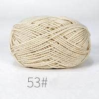 ราคา เสื้อสเวตเตอร์ถักถักผ้าฝ้ายสีขาวนม4ply 50กรัมงานหัตถกรรมเสื้อกันหนาวกำมะหยี่ใยหนา DIY (20935895036)