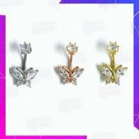 ราคา จิวสะดือ จิวใส่สะดือ เครื่องประดับร่างกาย ประดับด้วยคริสตัลแท้ ขนาดก้าน 1 6 ก้านยาว 8 มิล มาตรฐาน สินค้าเกรดพรีเมี่ยม จาก เกาหลี (17860629813)