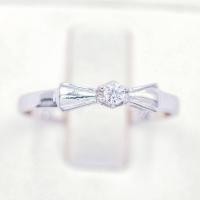 ราคา Lucky Gems แหวนโบว์เม็ดเดี่ยว เงินแท้92 5 เพชร CZ เกรด Premium เล่นไฟดี ชุบทองคำขาว LKM531 (17974051283)