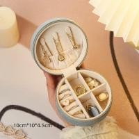 ราคา กล่องจัดเก็บเครื่องประดับกล่องใส่เครื่องประดับกลมกำมะหยี่แบบพกพา (20613498052)