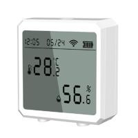 ราคา เซ็นเซอร์อุณหภูมิและความชื้นอัจฉริยะ WIFI APP ควบคุมความชื้นอุณหภูมิหน้าจอ LCD การตรวจจับในร่ม (19320622175)