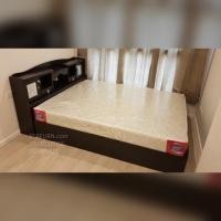 ราคา เตียงไม้พร้อมที่นอนขนาด 5 ฟุต (20622752601)