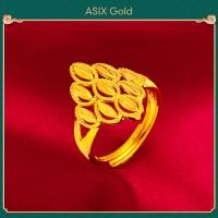 ราคา ASIX GOLD แหวนทองแท้ แหวนทอง ทอง 24K 999 ไม่ดำ ไม่ลอก สไตล์คลาสสิก รวย อินเทรนด์ ขนาดใหญ่ (13673163762)