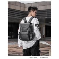 ราคา กระเป๋าเป้หนัง pu กันน้ำ กระเป๋าเป้สะพายหลัง กันน้ำ สไตล์เกาหลี สำหรับผู้ชาย กระเป๋าเป้ใสโน๊ตบุ๊ค Laptop Backpack กระเป๋าเป้ (9791450620)