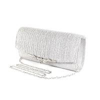 ราคา กระเป๋ากระเป๋าคลัทช์เจ้าสาวแวววาวสีเงินสำหรับผู้หญิงสีเงินประกายระยิบระยับสีเงินสำหรับงานปาร์ตี้พรหมกระเป๋าถือสายโซ่สำหรับผู้หญิง (21170226384)
