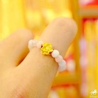 ราคา แหวนดอกบัวทองคำ หินแท้ น้ำหนักทอง 0 1 กรัม ทองคำแท้ 99 99 24K (16377437927)