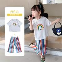 ราคา LOBER ชุดเซ็ทเด็กผู้หญิง ชุดฟรุ้งฟริ้ง เสื้อยืดเด็กผญ กางเกงสีรุ้ง เสื้อผ้าเด็กผู้หญิง เสื้อผ้าเด็กผญ ชุดเด็กผู้หญิง (19917683291)