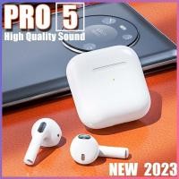 ราคา จำกัด Gratis Ongkir Pro 5 TWS หูฟังไร้สายบลูทูธชุดหูฟังพร้อมไมโครโฟนควบคุมแบบสัมผัส5 1หูฟัง TWS กันน้ำ (20604158541)