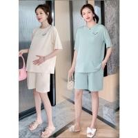 ราคา ชุดเสื้อคลุมท้อง กางเกงขาสั้น สไตล์เกาหลี ผ้าเนื้อนิ่ม ยืดตัว ใส่สบายมากๆ กางเกงปรับได้ตามขนาดครรภ์ ใครหาชุดใส่วันชิลๆ (18077100694)