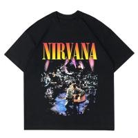 ราคา เสื้อยืด Nirvana VINTAGE OVERSIZE BAND MTV UNPLUGGED 1993 เสื้อยืด ลาย Nirvana H M สีดํา สําหรับผู้ชาย (19341152610)