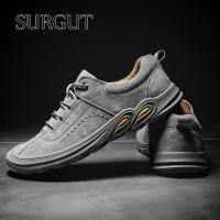 ราคา รองเท้าปีนเขารองเท้าโลฟเฟอร์บุรุษแบบผูกเชือกสำหรับผู้ชายรองเท้าขนาดใหญ่กลางแจ้งกันลื่นกันลื่นหนังกลับแท้ขนาด38 46 (21320990069)