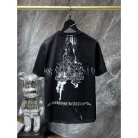 ราคา Correct Version Chrome Hearts 23Ss Embroidery Overlapping Cross Inkjet Short Sleeve Cotton Mens T Shirt (21031102060)