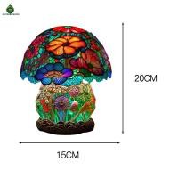 ราคา ไฟกลางคืนโคมไฟตั้งโต๊ะกระจกสีสำหรับบ้านและสำนักงานโคมไฟตั้งโต๊ะรูปเห็ดเรซิ่นโบฮีเมียนโคมไฟตั้งโต๊ะสำหรับต้นไม้ (19138167994)