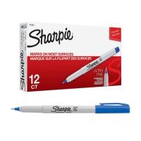 ราคา Sharpie ปากกาเคมี ปากกา Permanent Ultra Fine 0 3mm ชาร์ปี้ สีน้ำเงิน กล่องละ 12 ด้าม (15870441003)