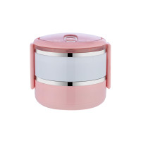 ราคา ปิ่นโต2สี ปิ่นโตห่อข้าว 2 ชั้น 5GGLD1400 บรรจุได้ 1400ML สแตนเลส 304 แท้ PPพลาสติก (5914478054)