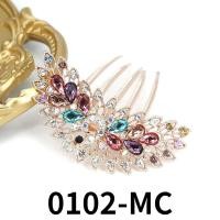 ราคา New Fashion Colored Rhinestone Hair Accessories For Women Classic Diamond Hair Comb Adult Headwear Crystal Insert Comb (19805530778)