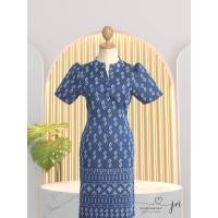 ราคา พร้อมส่ง เดรสผ้าไทย เข้ารูปสวยมากค่ะรุ่นนี้ เดรสทำงาน งานป้าย Fairy angel (17943229305)