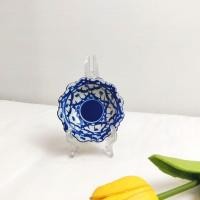 ราคา จานเชิงถวายพระ พานเชิง 8 นิ้ว พานตัดขา พานเซรามิค ลายไทย ลายคราม เซรามิคเคลือบอย่างดี เนื้อเงางาม (21290533205)