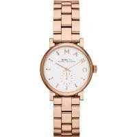 ราคา Marc By Marc Jacobs Baker 28มม สีขาวชุบไดอัลสีโรสโกลด์สแตนเลส MBM3248 (17563241547)