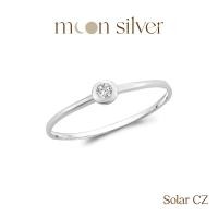 ราคา Moonsilver แหวนเงินแท้ 925 รุ่น Solar ฝังเพชรCZ ไม่ชุบ สำหรับคนผิวแพ้ง่าย แหวนเงินแท้มินิมอล แหวนมินิมอล (17767614209)