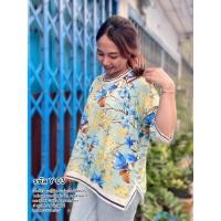 ราคา เสื้อสาวอวบอ้วน เสื้อคอกลมงานสวย เสื้อใส่สบาย เสื้อผ้าไหมญี่ปุ่นอก50นิ้ว เสื้อคนอ้วน เสื้อโอเวอร์ไซร้ เสื้อสาวอวบผ้านุ่ม (21113254646)