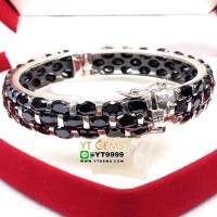 ราคา กำไลนิล กำไลเงินแท้ รมดำ พลอยนิล cz YTG 10173 (17481309972)