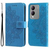 ราคา XICCI Y17S เคสแบบฝาพับสำหรับ Vivo Y33T 4กรัมเคสโทรศัพท์เจ็ดกลีบเคสโทรศัพท์หนังมีกระเป๋าเงินแม่เหล็กลายนูน (21209790096)