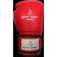 ราคา SUPERSPORT นวม นักมวย หนัง PU Boxing Gloves 16 Oz รุ่น SU737 สีแดง (921291)