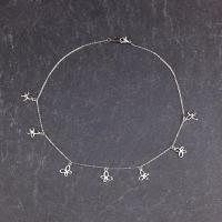 ราคา fashion Women Simple Gold Stainless Steel Star Butterfly Dragonfly Round Tassels Non fading Party Necklace Neck Chains Choker (11215889028)