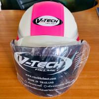 ราคา หมวกกันน็อคครึ่งไป lady V TECH สีชมพู (8834247553)