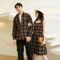 ราคา ชุดคู่รักvsm ชุดออกงาน ไปงาน ชุดไปเที่ยว ชุดคู่ไปเที่ยว งานป้าย เดรสกระโปรงแขนกุด ชุดคู่ลายสก๊อต 80020 0 (21097909143)