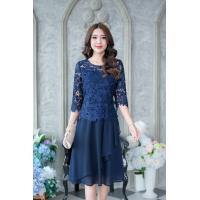 ราคา ชุดเดรสลูกไม้ออกงาน ชุดเดรสสวย สวยมากๆ ค่ะ ชุดแซก ออกงาน สีกรม ชมพู ฟ้า ดำ ม่วง เดรสออกงาน เดรสไปงาน M 3XL ทรงเอ ราตรี สั้น (14331145021)